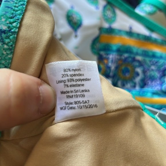 NWT Cabana Life Santorini High Neck Bikini Top XL - Picture 5 of 7